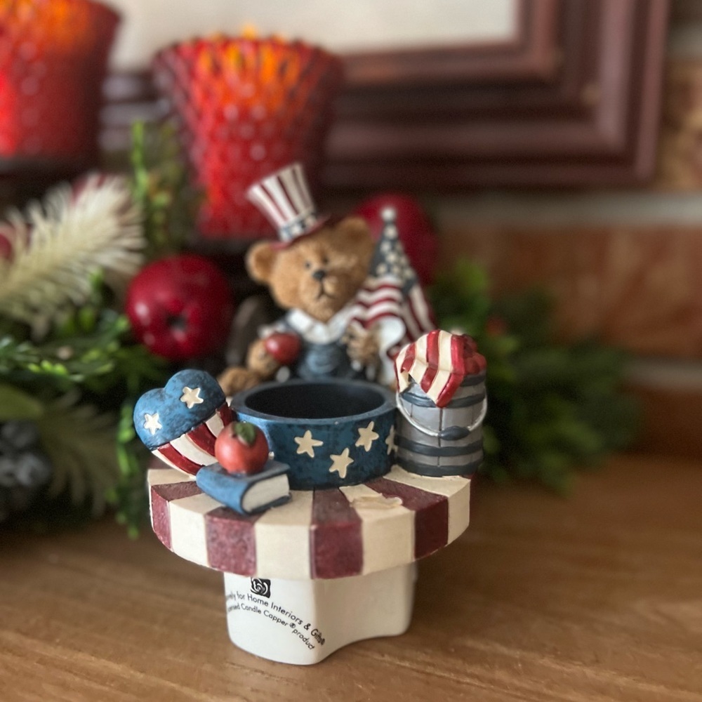 ❤️Home Interior Teddy Bear USA
Flag Candle Capper‼️FINAL SALE